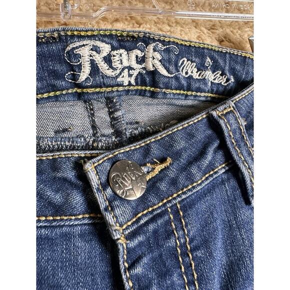 Rock 47 by Wrangler Jeans Womens 30x32 Blue Denim Low Rise Bootcut Western Horse - Picture 6 of 16